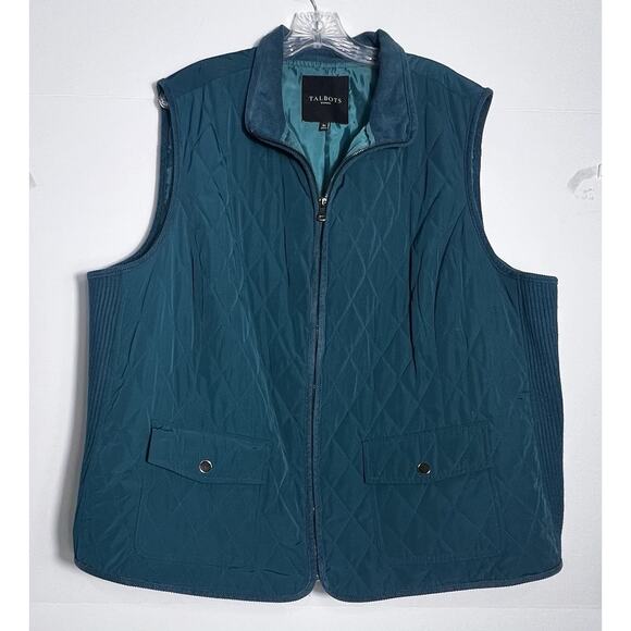 Talbots Vest Quilted Full Zip Front Zip Pockets Women’s 3X - Picture 1 of 4